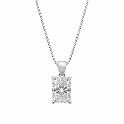 Lab-Grown Diamond Solitaire Pendant Necklace in 14K White Gold or 14K Yellow Gold