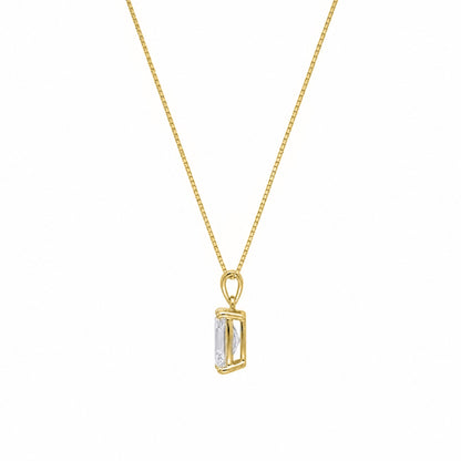 Lab-Grown Diamond Solitaire Pendant Necklace in 14K White Gold or 14K Yellow Gold