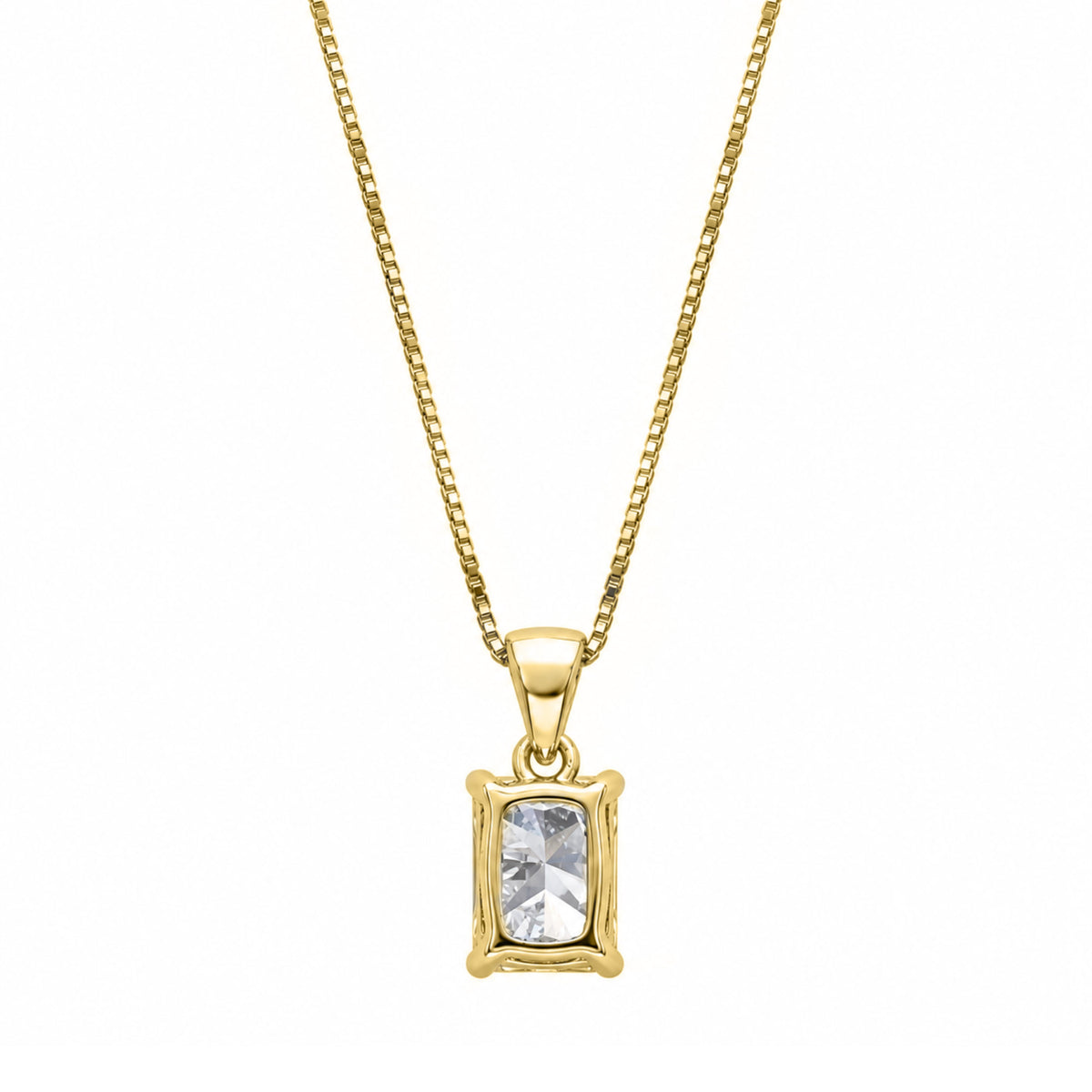 Lab-Grown Diamond Solitaire Pendant Necklace in 14K White Gold or 14K Yellow Gold