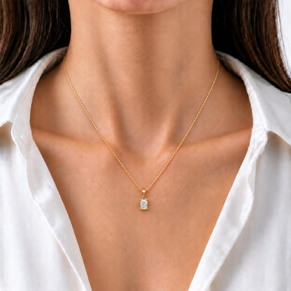 Lab-Grown Diamond Solitaire Pendant Necklace in 14K White Gold or 14K Yellow Gold