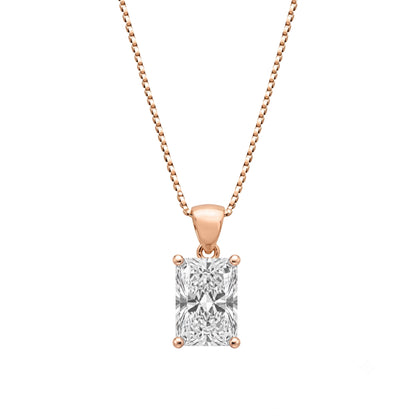Lab-Grown Diamond Solitaire Pendant Necklace in 14K White Gold or 14K Yellow Gold