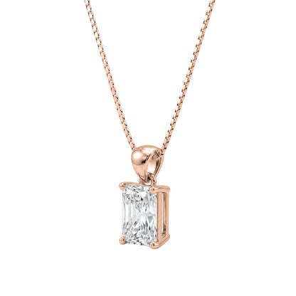 Lab-Grown Diamond Solitaire Pendant Necklace in 14K White Gold or 14K Yellow Gold