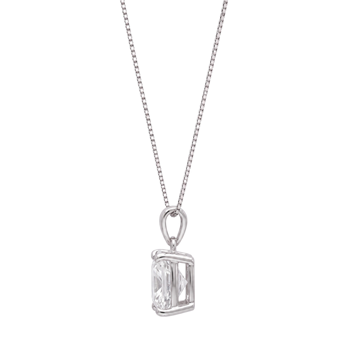 Lab-Grown Diamond Solitaire Pendant Necklace in 14K White Gold or 14K Yellow Gold