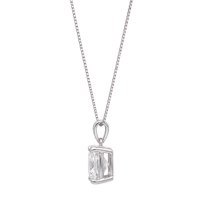 Lab-Grown Diamond Solitaire Pendant Necklace in 14K White Gold or 14K Yellow Gold