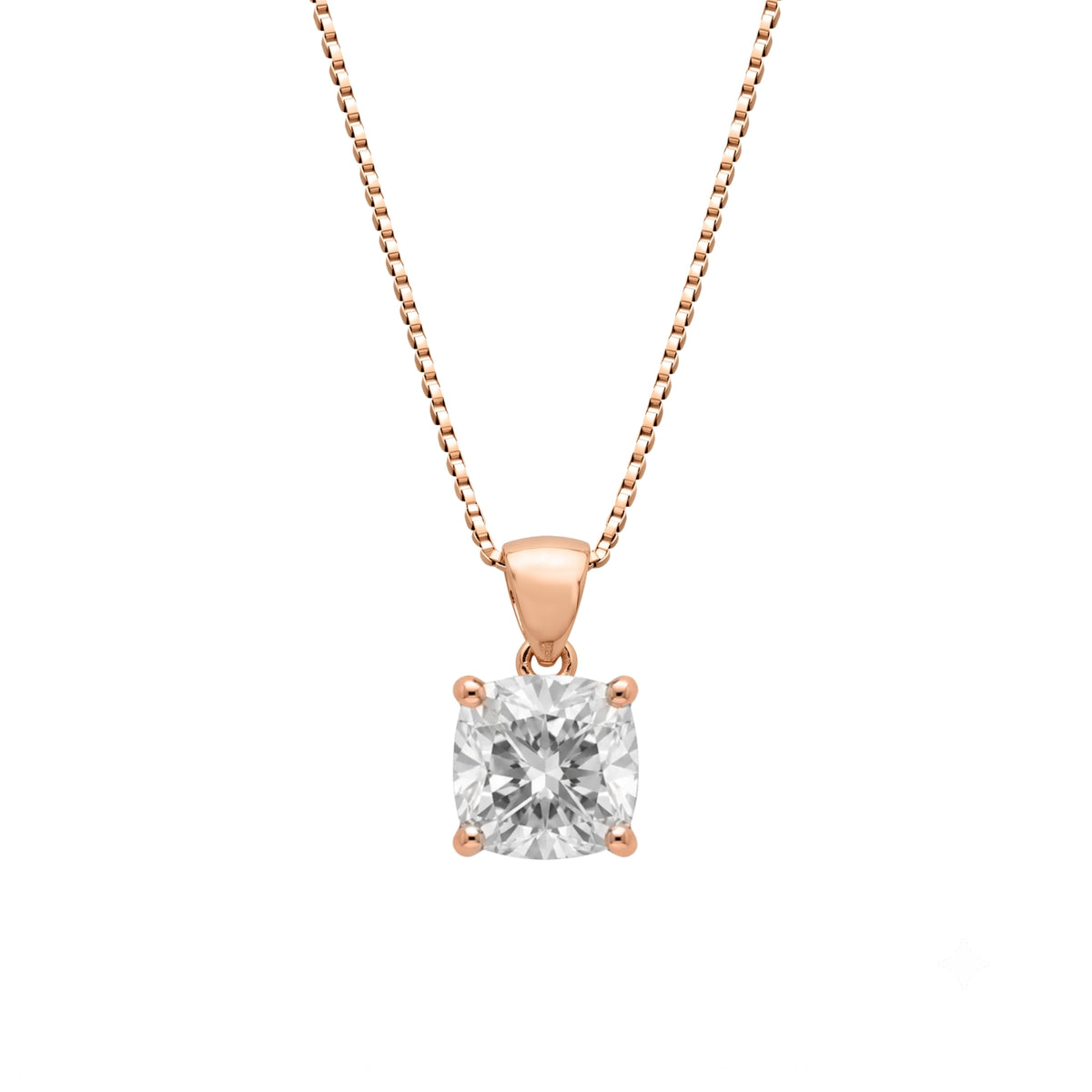 Lab-Grown Diamond Solitaire Pendant Necklace in 14K White Gold or 14K Yellow Gold