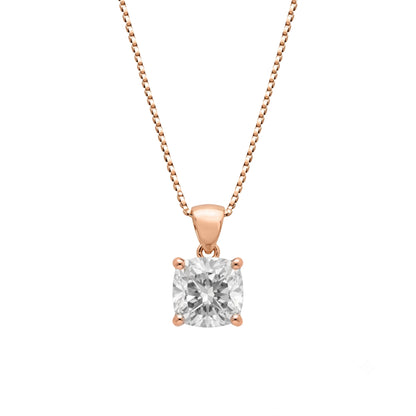 Lab-Grown Diamond Solitaire Pendant Necklace in 14K White Gold or 14K Yellow Gold