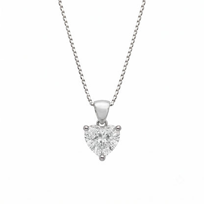 Lab-Grown Diamond Solitaire Pendant Necklace in 14K White Gold or 14K Yellow Gold