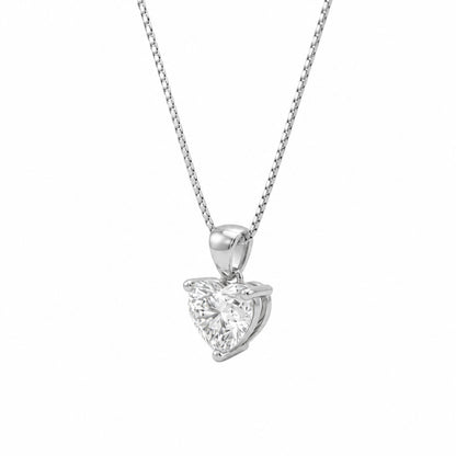 Lab-Grown Diamond Solitaire Pendant Necklace in 14K White Gold or 14K Yellow Gold