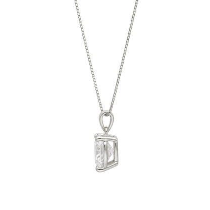 Lab-Grown Diamond Solitaire Pendant Necklace in 14K White Gold or 14K Yellow Gold