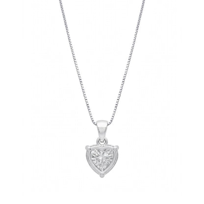 Lab-Grown Diamond Solitaire Pendant Necklace in 14K White Gold or 14K Yellow Gold