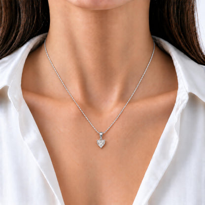 Lab-Grown Diamond Solitaire Pendant Necklace in 14K White Gold or 14K Yellow Gold