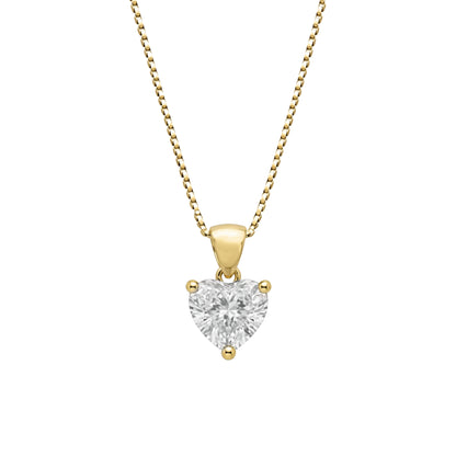 Lab-Grown Diamond Solitaire Pendant Necklace in 14K White Gold or 14K Yellow Gold