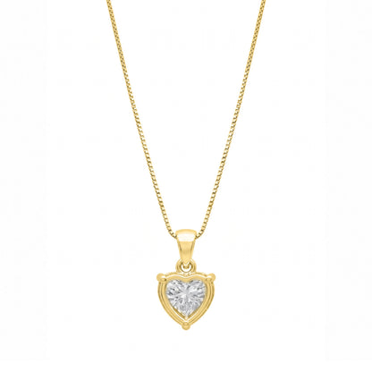Lab-Grown Diamond Solitaire Pendant Necklace in 14K White Gold or 14K Yellow Gold