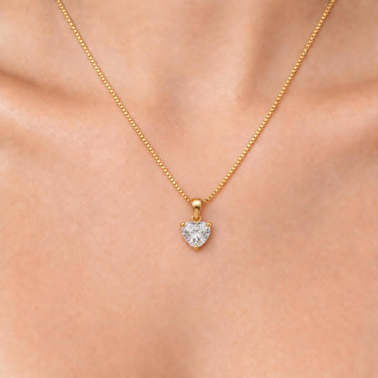 Lab-Grown Diamond Solitaire Pendant Necklace in 14K White Gold or 14K Yellow Gold