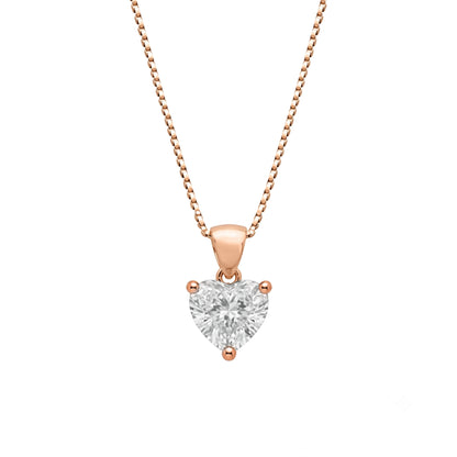 Lab-Grown Diamond Solitaire Pendant Necklace in 14K White Gold or 14K Yellow Gold