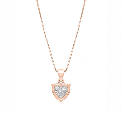 Lab-Grown Diamond Solitaire Pendant Necklace in 14K White Gold or 14K Yellow Gold