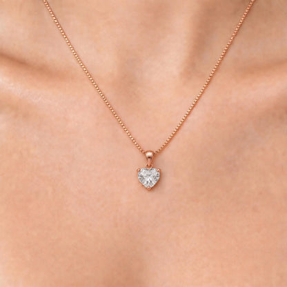 Lab-Grown Diamond Solitaire Pendant Necklace in 14K White Gold or 14K Yellow Gold