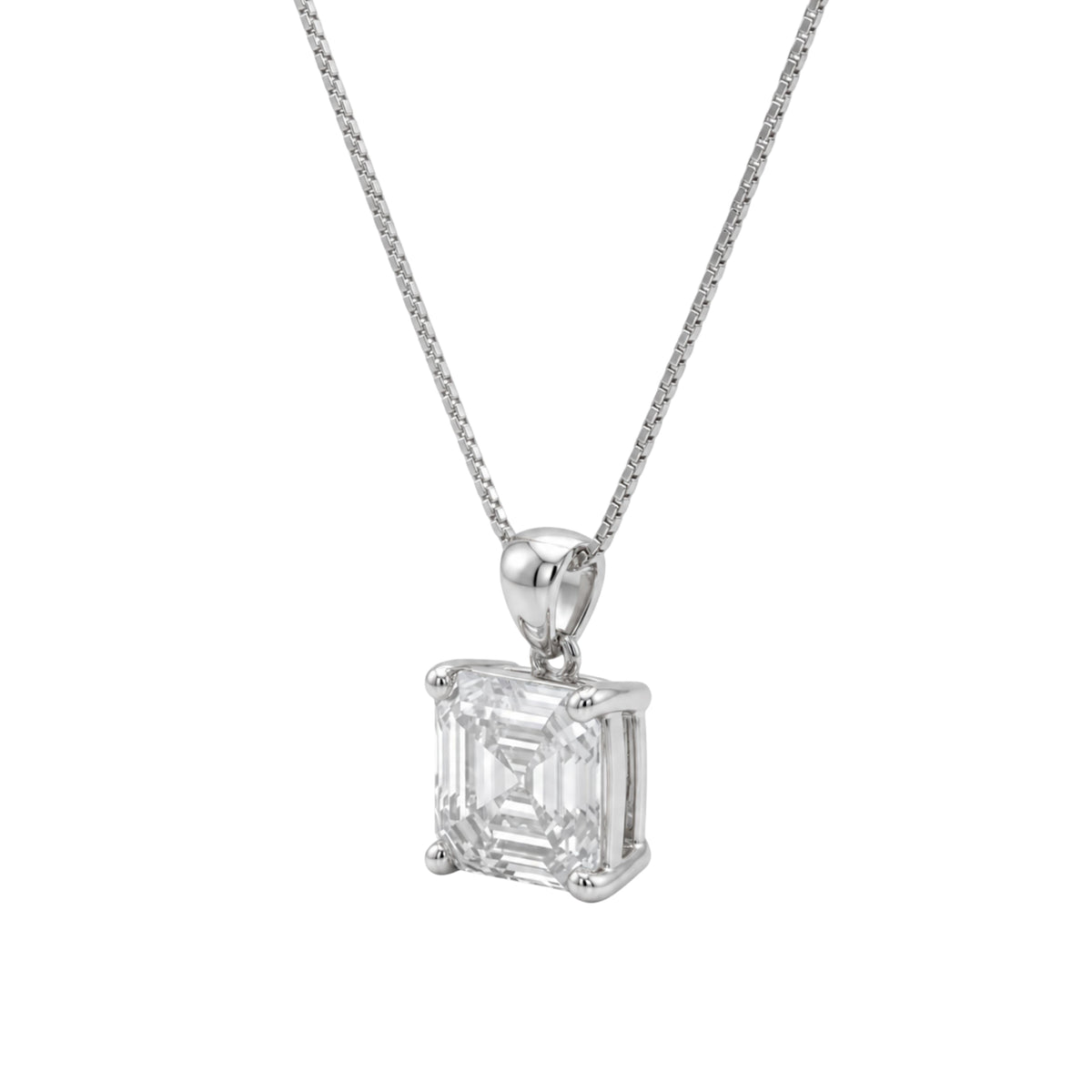 Lab-Grown Diamond Solitaire Pendant Necklace in 14K White Gold or 14K Yellow Gold