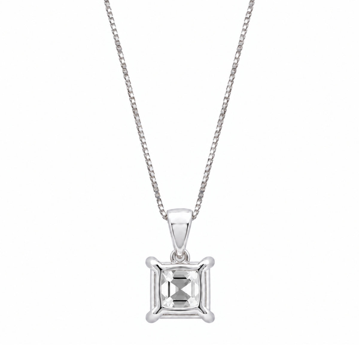 Lab-Grown Diamond Solitaire Pendant Necklace in 14K White Gold or 14K Yellow Gold