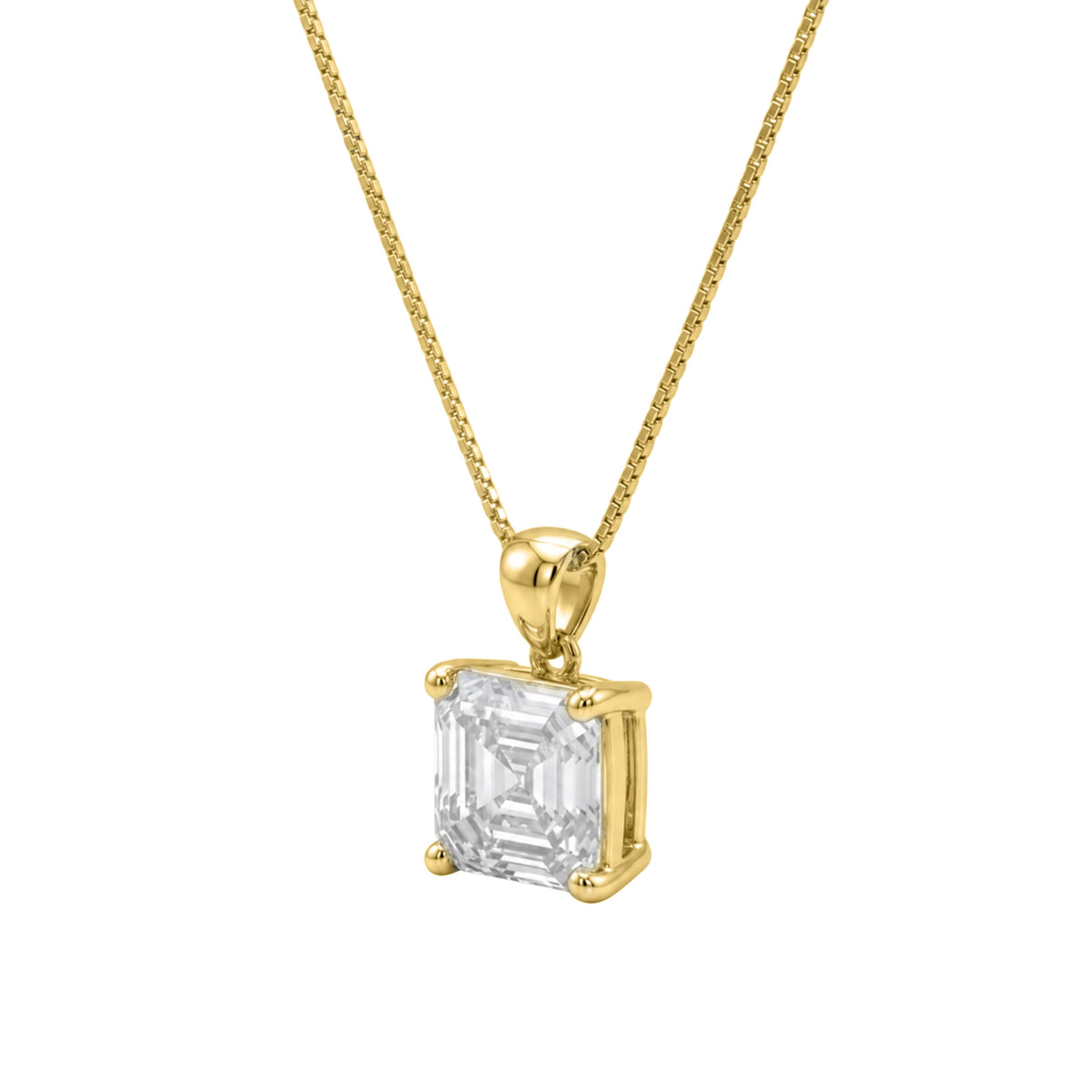 Lab-Grown Diamond Solitaire Pendant Necklace in 14K White Gold or 14K Yellow Gold