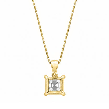 Lab-Grown Diamond Asscher Solitaire Pendant Necklace in 14K White Gold or 14K Yellow Gold