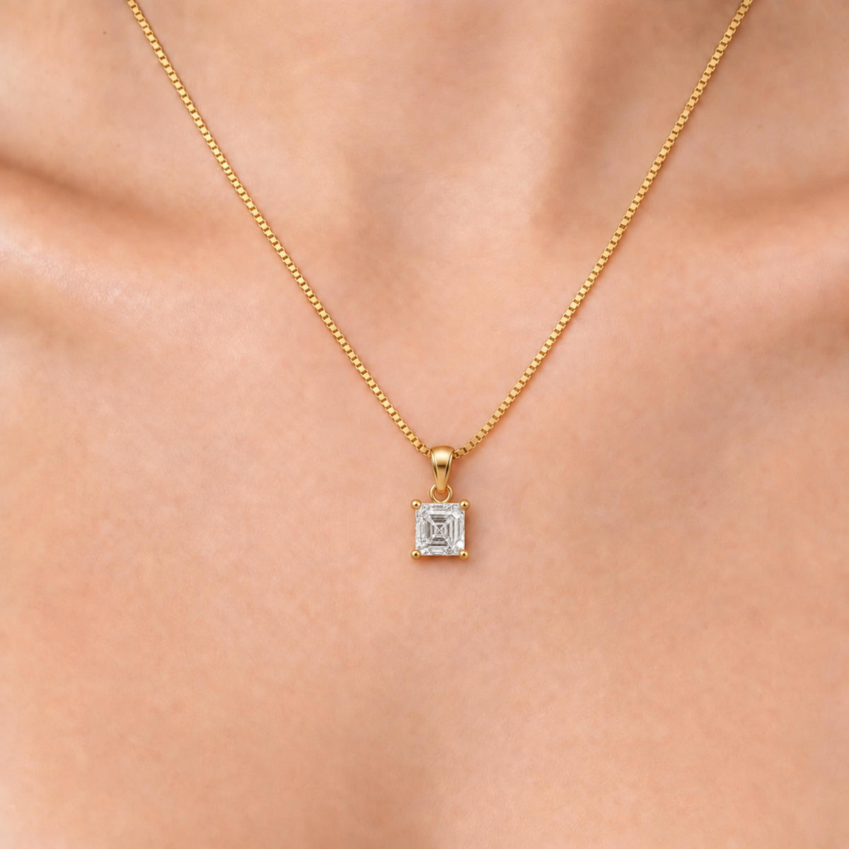 Lab-Grown Diamond Solitaire Pendant Necklace in 14K White Gold or 14K Yellow Gold
