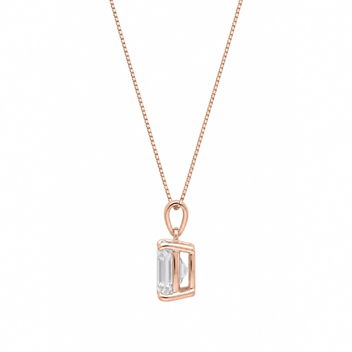 Lab-Grown Diamond Solitaire Pendant Necklace in 14K White Gold or 14K Yellow Gold