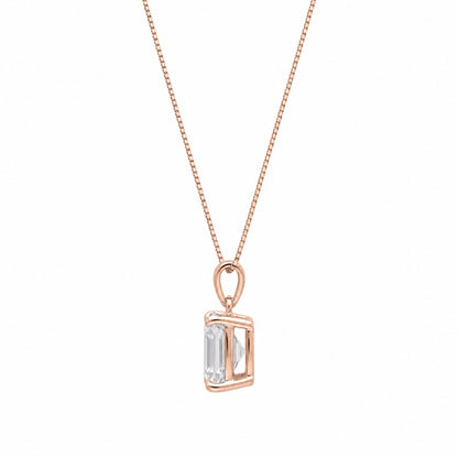 Lab-Grown Diamond Solitaire Pendant Necklace in 14K White Gold or 14K Yellow Gold