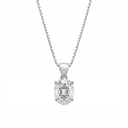 Lab-Grown Diamond Solitaire Pendant Necklace in 14K White Gold or 14K Yellow Gold
