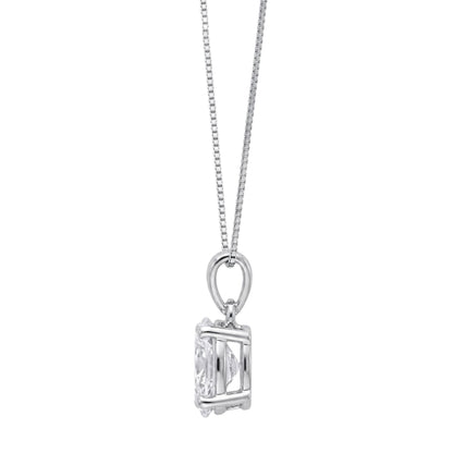 Lab-Grown Diamond Solitaire Pendant Necklace in 14K White Gold or 14K Yellow Gold
