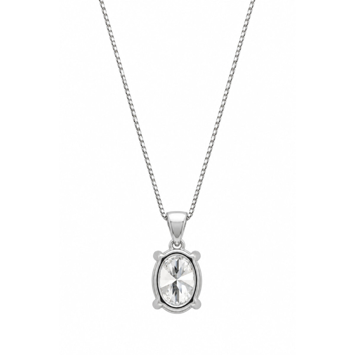 Lab-Grown Diamond Solitaire Pendant Necklace in 14K White Gold or 14K Yellow Gold