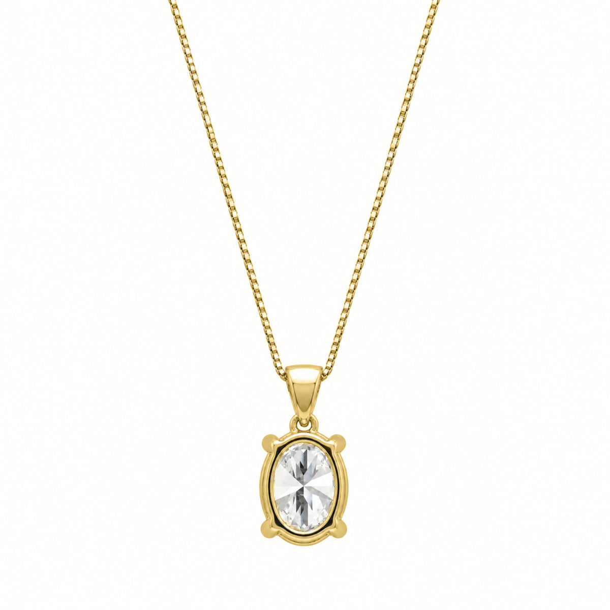 Lab-Grown Diamond Solitaire Pendant Necklace in 14K White Gold or 14K Yellow Gold