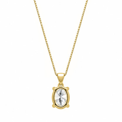 Lab-Grown Diamond Solitaire Pendant Necklace in 14K White Gold or 14K Yellow Gold
