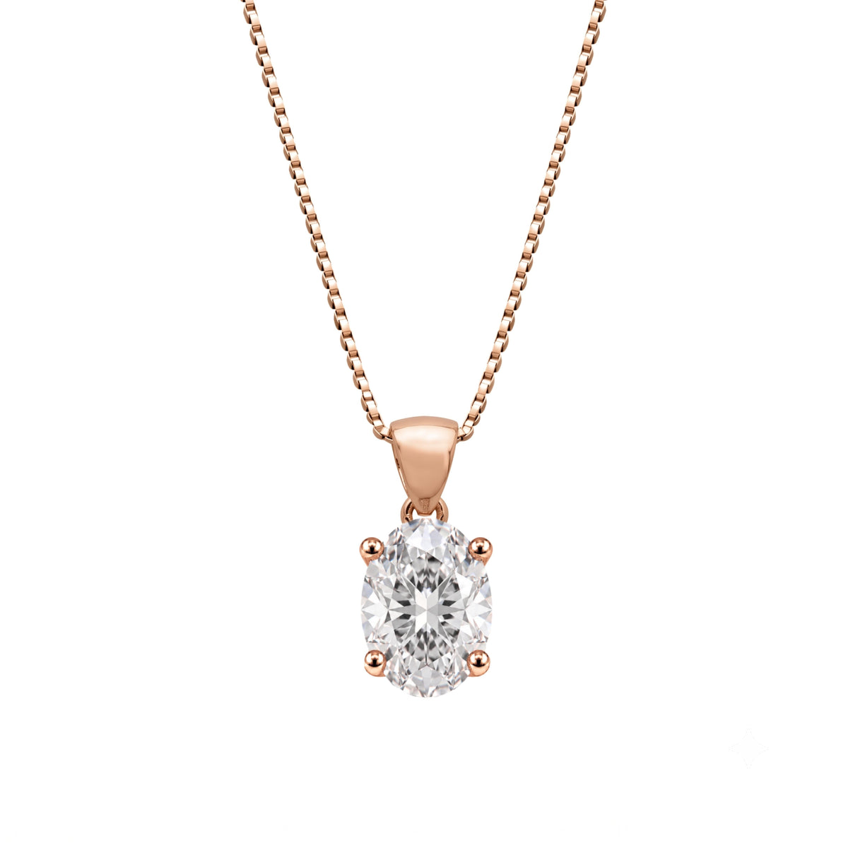 Lab-Grown Diamond Solitaire Pendant Necklace in 14K White Gold or 14K Yellow Gold