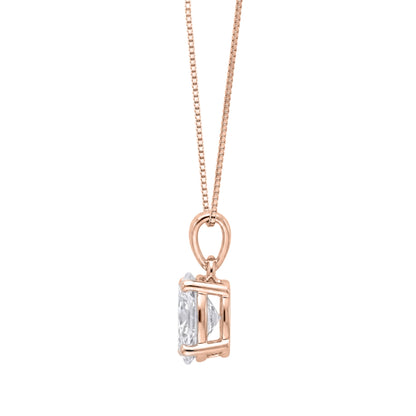 Lab-Grown Diamond Solitaire Pendant Necklace in 14K White Gold or 14K Yellow Gold