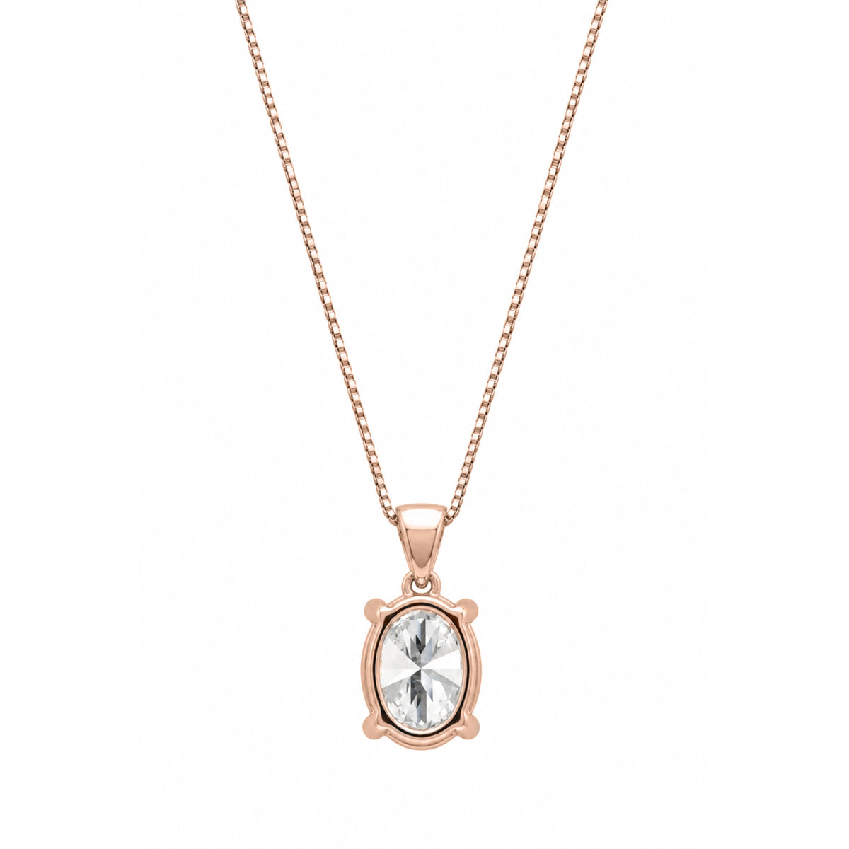 Lab-Grown Diamond Solitaire Pendant Necklace in 14K White Gold or 14K Yellow Gold