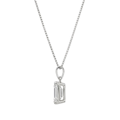 Lab-Grown Diamond Solitaire Pendant Necklace in 14K White Gold or 14K Yellow Gold