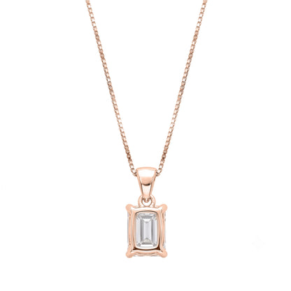 Lab-Grown Diamond Solitaire Pendant Necklace in 14K White Gold or 14K Yellow Gold