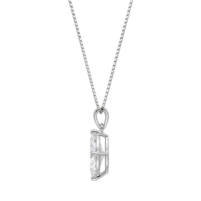 Lab-Grown Diamond Solitaire Pendant Necklace in 14K White Gold or 14K Yellow Gold