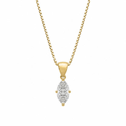 Lab-Grown Diamond Solitaire Pendant Necklace in 14K White Gold or 14K Yellow Gold