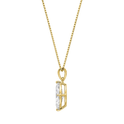 Lab-Grown Diamond Solitaire Pendant Necklace in 14K White Gold or 14K Yellow Gold