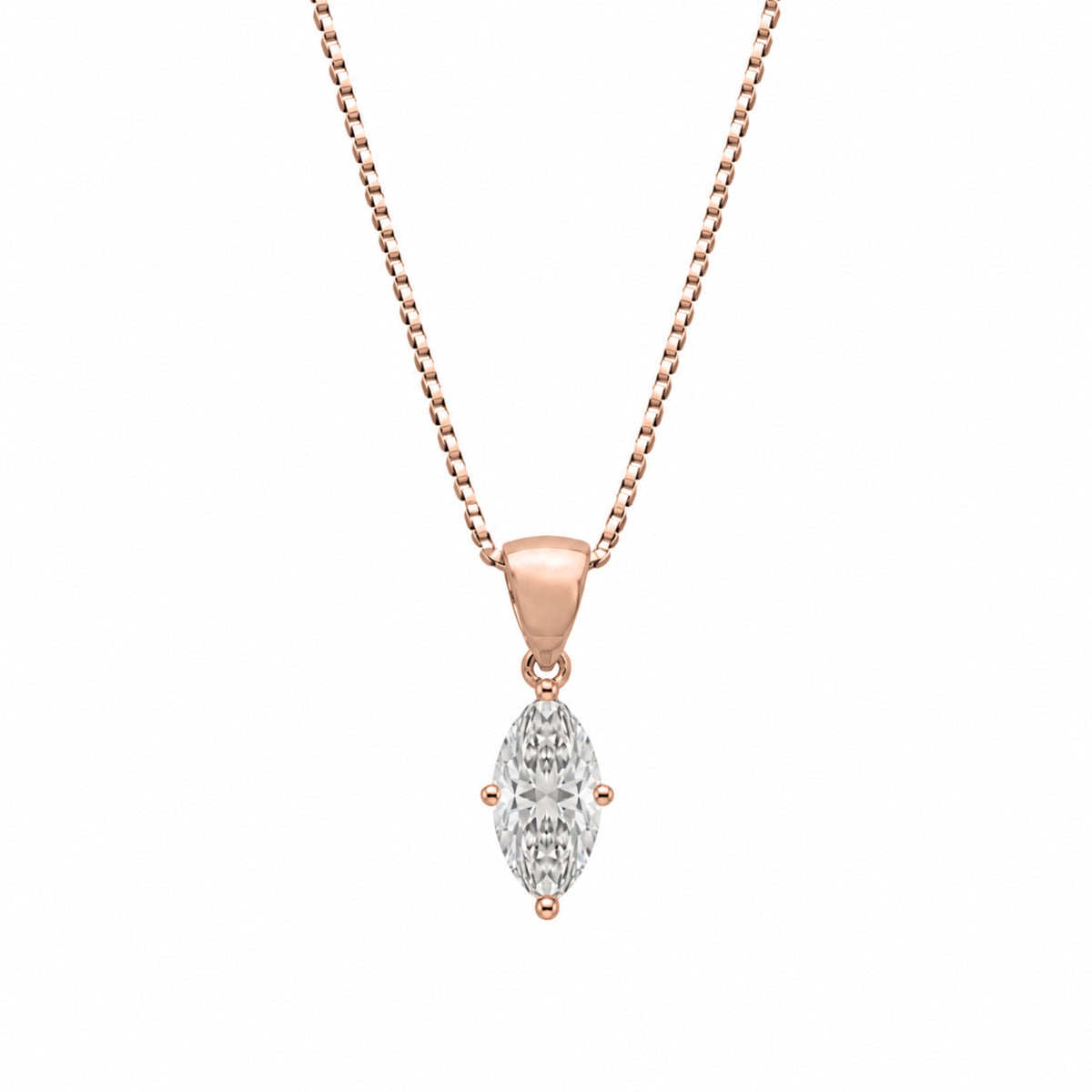 Lab-Grown Diamond Solitaire Pendant Necklace in 14K White Gold or 14K Yellow Gold