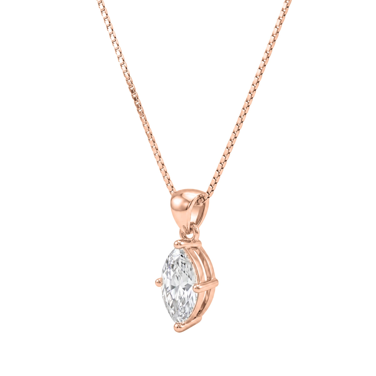 Lab-Grown Diamond Solitaire Pendant Necklace in 14K White Gold or 14K Yellow Gold