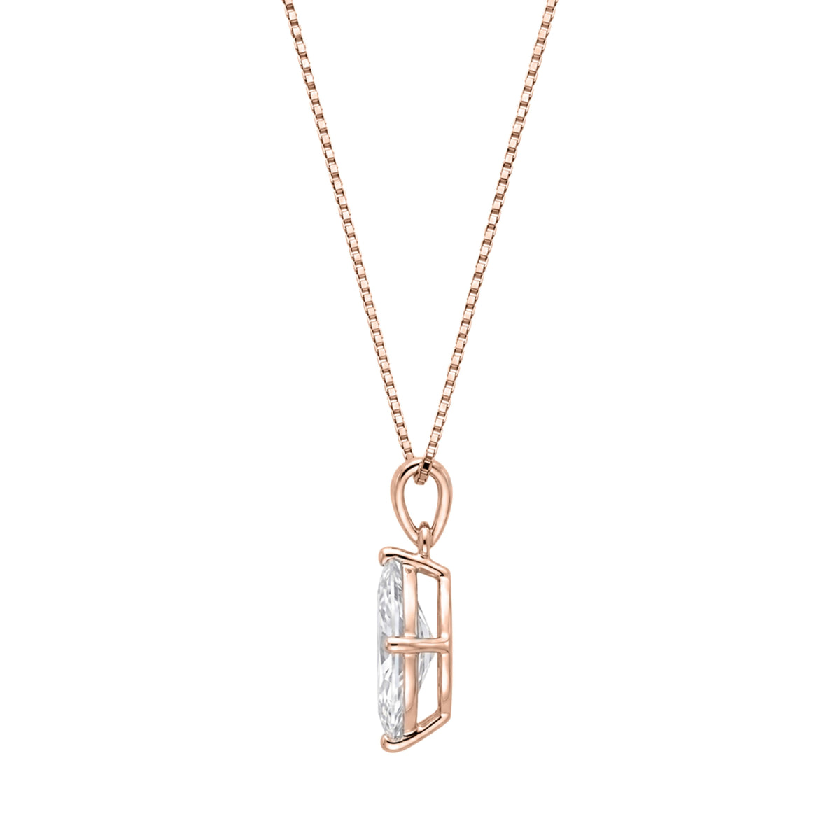 Lab-Grown Diamond Solitaire Pendant Necklace in 14K White Gold or 14K Yellow Gold