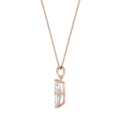 Lab-Grown Diamond Solitaire Pendant Necklace in 14K White Gold or 14K Yellow Gold