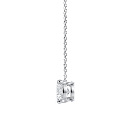 Lab-Grown Diamond Solitaire Pendant Necklace in 14K White Gold or 14K Yellow Gold
