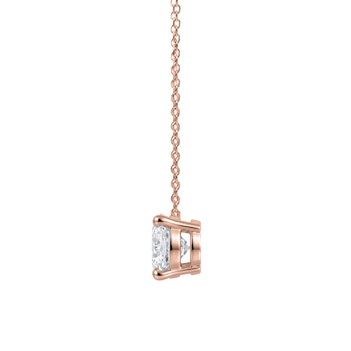 Lab-Grown Diamond Solitaire Pendant Necklace in 14K White Gold or 14K Yellow Gold