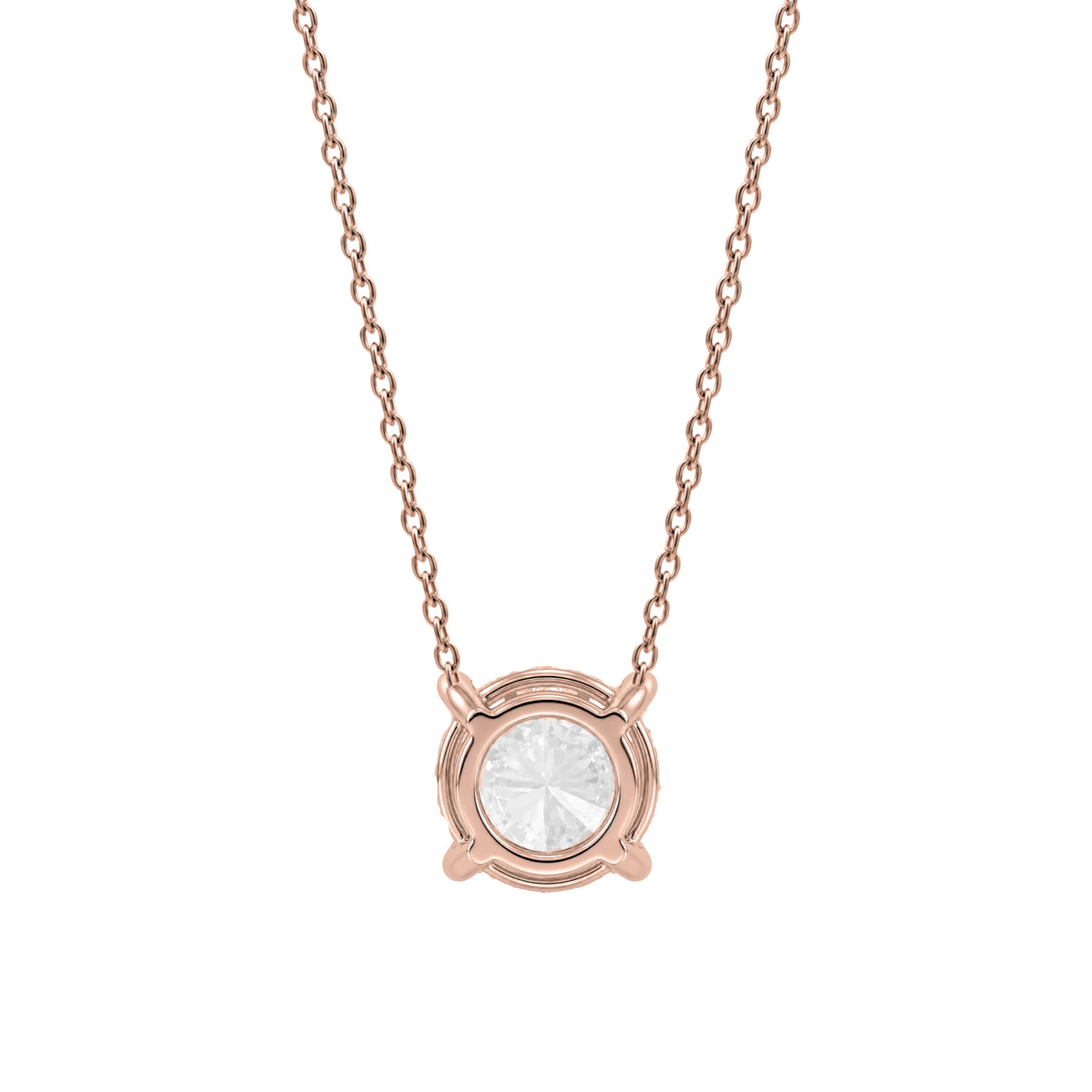 Lab-Grown Diamond Solitaire Pendant Necklace in 14K White Gold or 14K Yellow Gold