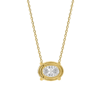 Lab-Grown Diamond Solitaire Pendant Necklace in 14K White Gold or 14K Yellow Gold