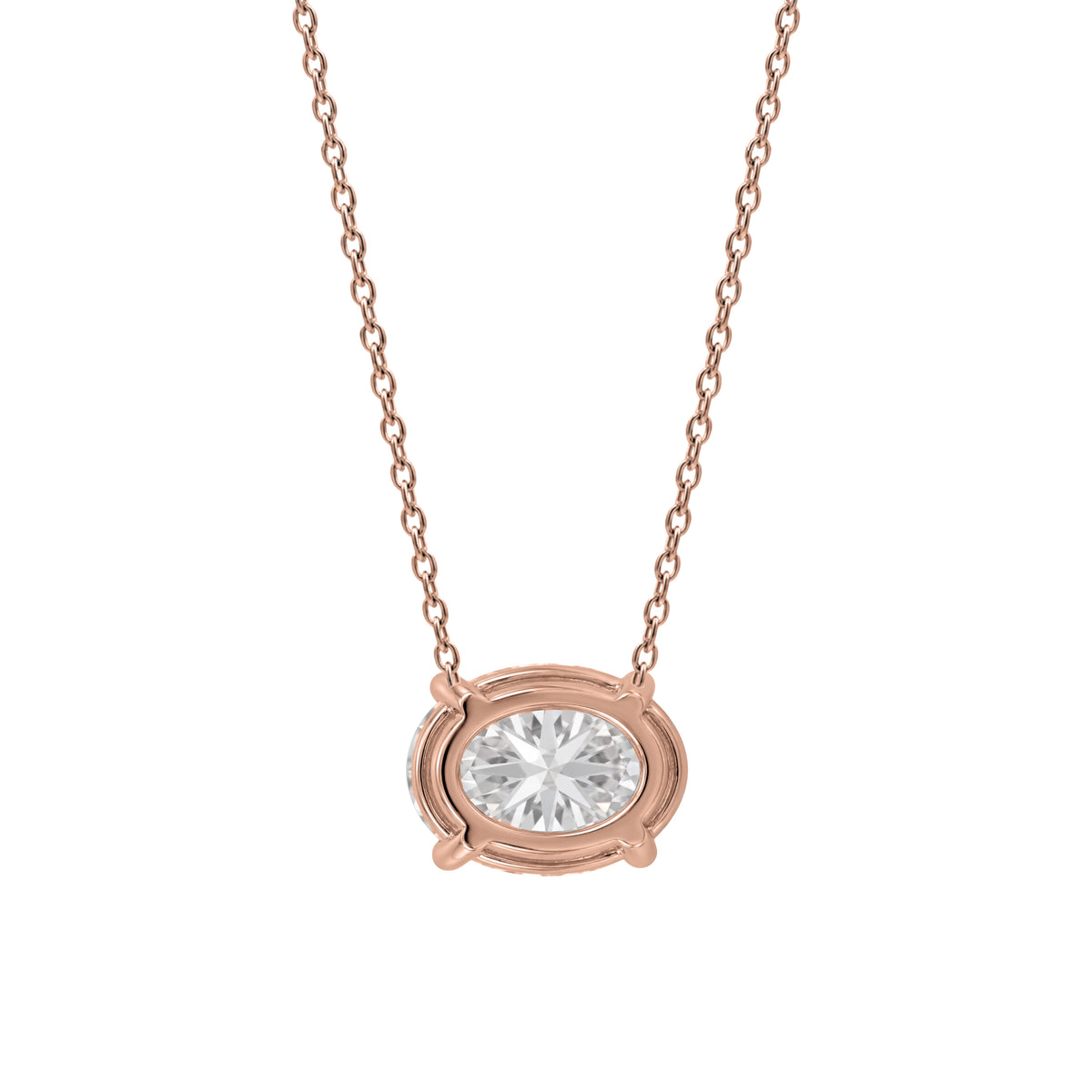 Lab-Grown Diamond Solitaire Pendant Necklace in 14K White Gold or 14K Yellow Gold